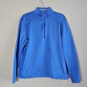 Callaway Golf Blue Long Sleeve 1/4 Zip Fleece Lined Shirt‎ SZ M Athlete Outdoors